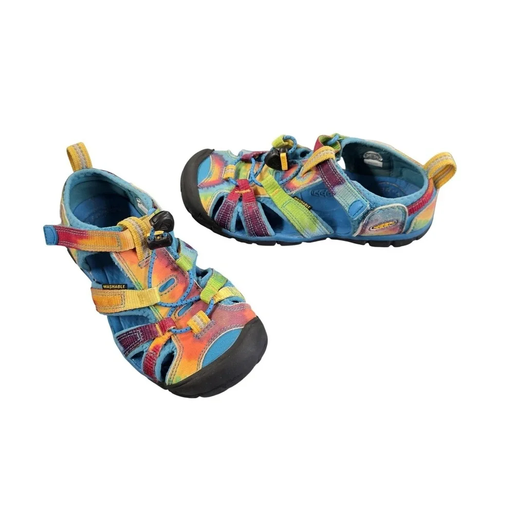 Keen Newport H2 Sandals Shoes Kids Size 13 Tie Dye Rainbow Water Hiking Summer